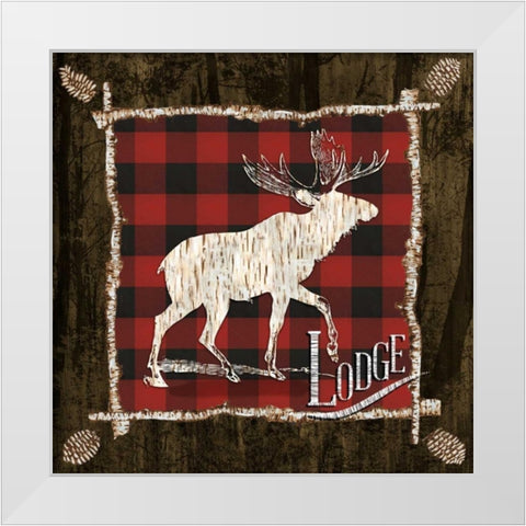 Plaid Birch Trail I White Modern Wood Framed Art Print by Ritter, Gina