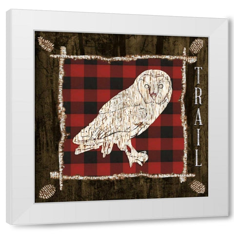 Plaid Birch Trail III White Modern Wood Framed Art Print by Ritter, Gina