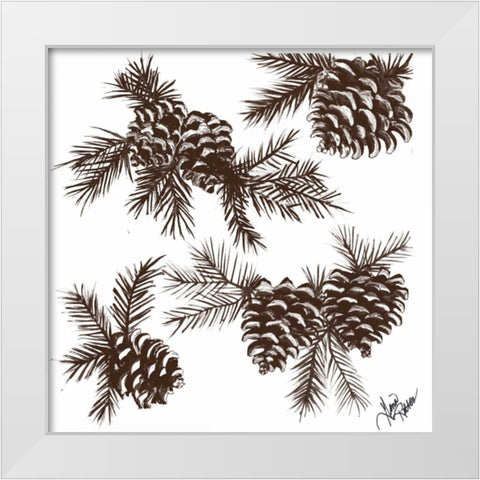 Rustic Birch Trail Accent II White Modern Wood Framed Art Print by Ritter, Gina