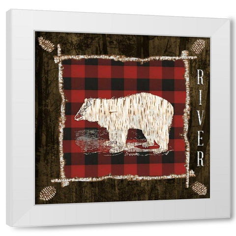 Plaid Birch Trail IV White Modern Wood Framed Art Print by Ritter, Gina