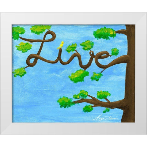 Inspiration Tree I White Modern Wood Framed Art Print by Edwins, Hugo