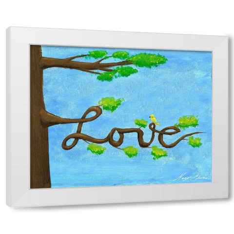 Inspiration Tree II White Modern Wood Framed Art Print by Edwins, Hugo