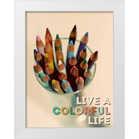Colorful Life White Modern Wood Framed Art Print by Peck, Gail