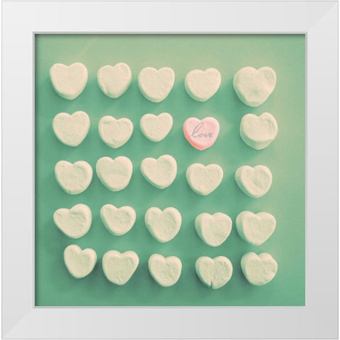 Marshmallow Love White Modern Wood Framed Art Print by Peck, Gail