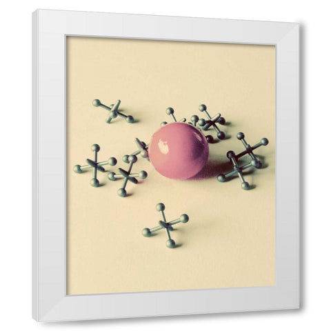 Enjoy the Little Things White Modern Wood Framed Art Print by Peck, Gail