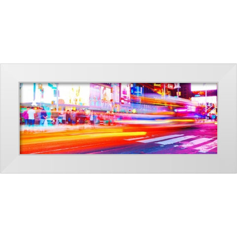 Neon NYC Panel White Modern Wood Framed Art Print by Bryant, Susan