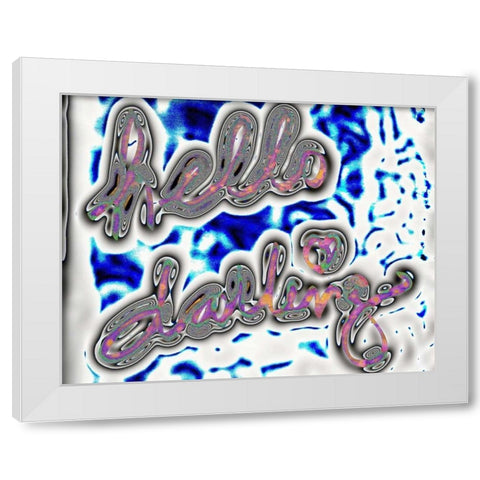 Darling Bella I White Modern Wood Framed Art Print by SD Graphics Studio