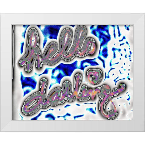 Darling Bella I White Modern Wood Framed Art Print by SD Graphics Studio
