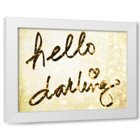 Darling Bella I White Modern Wood Framed Art Print by SD Graphics Studio