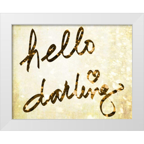 Darling Bella I White Modern Wood Framed Art Print by SD Graphics Studio