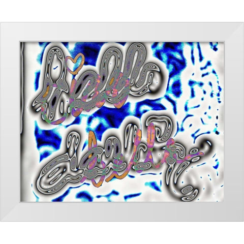 Darling Bella II White Modern Wood Framed Art Print by SD Graphics Studio