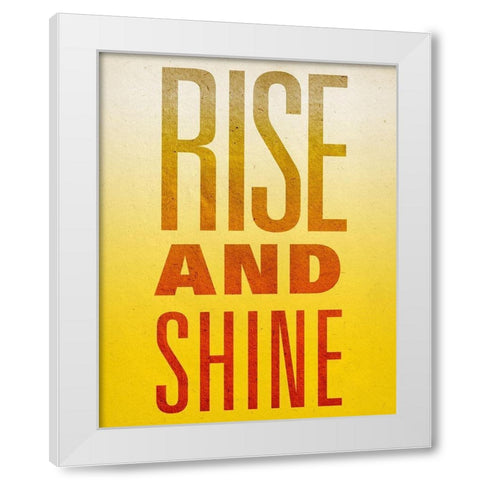 Get Up I White Modern Wood Framed Art Print by SD Graphics Studio