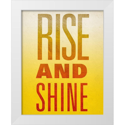 Get Up I White Modern Wood Framed Art Print by SD Graphics Studio