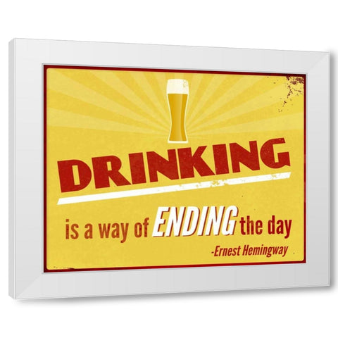 Drinking Inspiration II White Modern Wood Framed Art Print by SD Graphics Studio