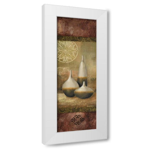 Ivory Vessel I White Modern Wood Framed Art Print by Marcon, Michael