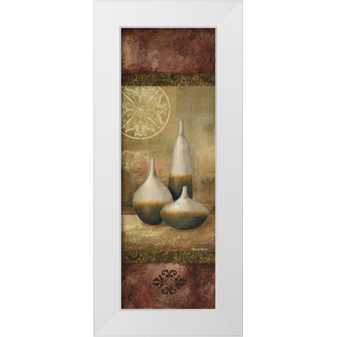 Ivory Vessel I White Modern Wood Framed Art Print by Marcon, Michael