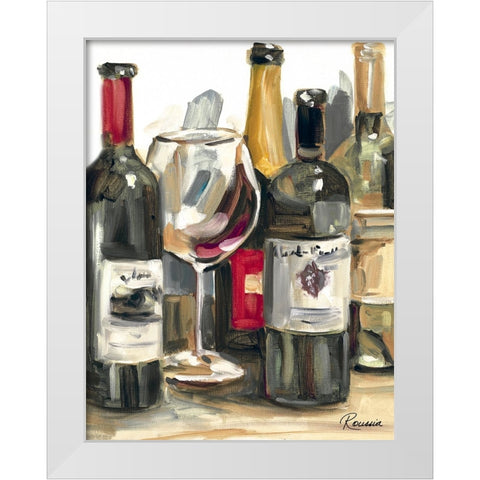 Wine Champ II White Modern Wood Framed Art Print by French-Roussia, Heather A.