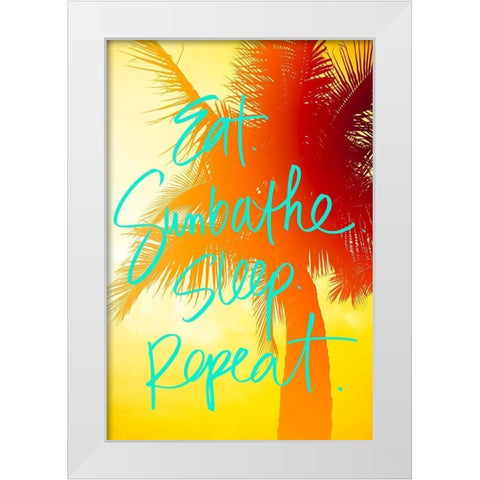 Golden Palm White Modern Wood Framed Art Print by Bryant, Susan