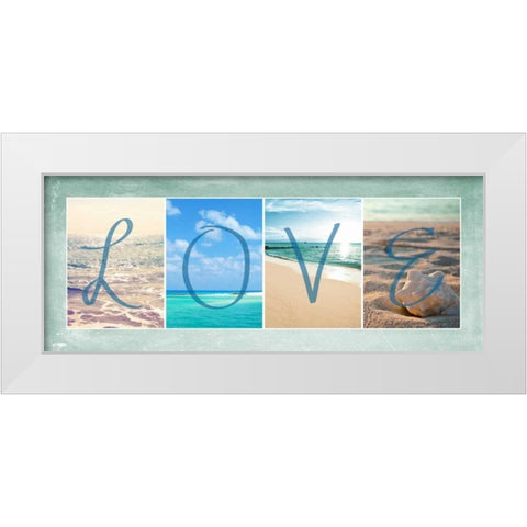 Sea Love White Modern Wood Framed Art Print by Bryant, Susan