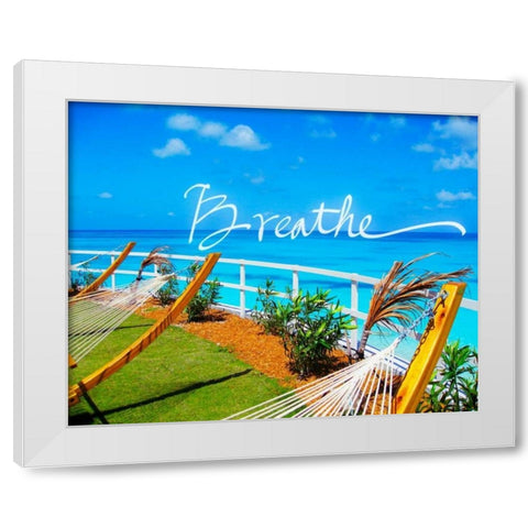 Breathe White Modern Wood Framed Art Print by Bryant, Susan