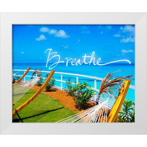 Breathe White Modern Wood Framed Art Print by Bryant, Susan
