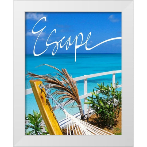 Escape White Modern Wood Framed Art Print by Bryant, Susan