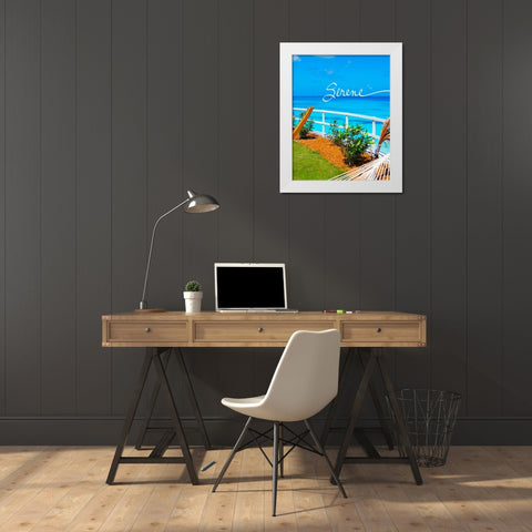 Serene White Modern Wood Framed Art Print by Bryant, Susan