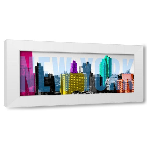 Neon NYC White Modern Wood Framed Art Print by Bryant, Susan