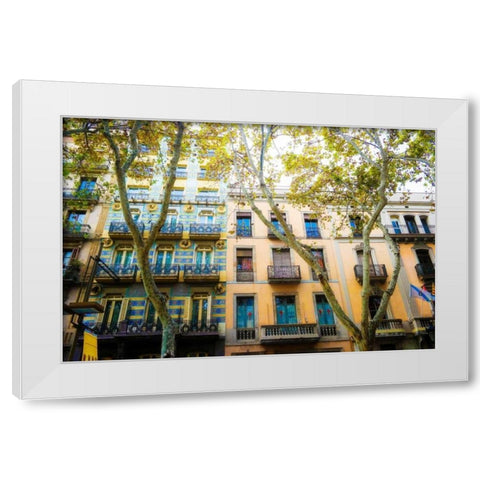 Dream Street White Modern Wood Framed Art Print by Acosta