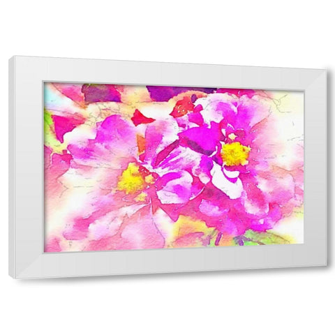 Magical Garden White Modern Wood Framed Art Print by Acosta