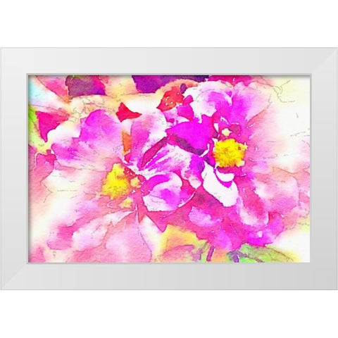 Magical Garden White Modern Wood Framed Art Print by Acosta