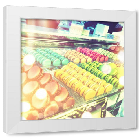 Tasty Treats White Modern Wood Framed Art Print by Acosta