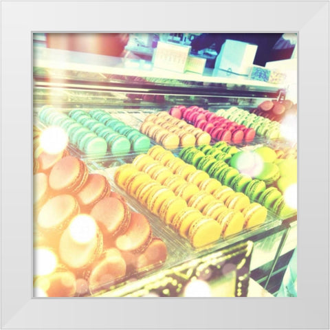 Tasty Treats White Modern Wood Framed Art Print by Acosta