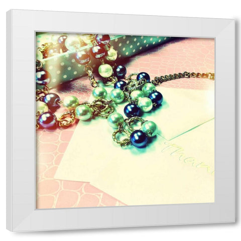 Thanks  (jewelry) White Modern Wood Framed Art Print by Acosta