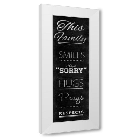 Family Chalk Panel I White Modern Wood Framed Art Print by SD Graphics Studio