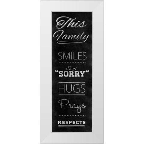 Family Chalk Panel I White Modern Wood Framed Art Print by SD Graphics Studio