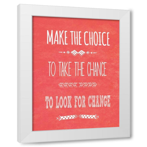 Make the Choice White Modern Wood Framed Art Print by SD Graphics Studio
