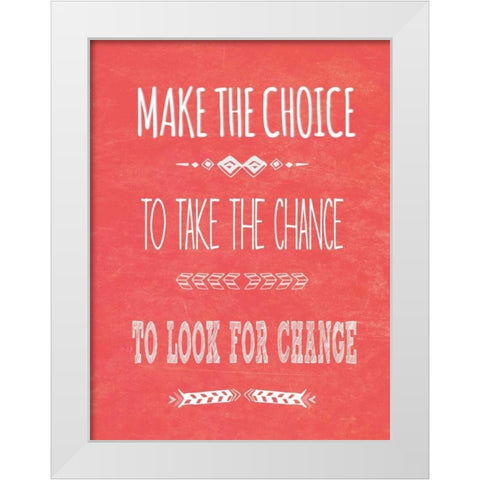 Make the Choice White Modern Wood Framed Art Print by SD Graphics Studio