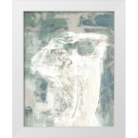 Figure on Abstract I White Modern Wood Framed Art Print by Loreth, Lanie