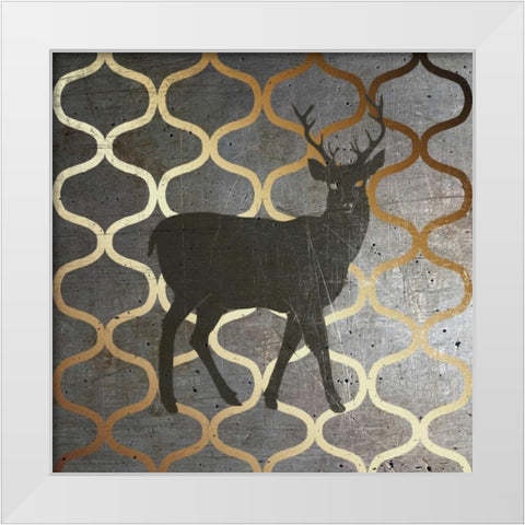 Metallic Nature I White Modern Wood Framed Art Print by Metz, Andi