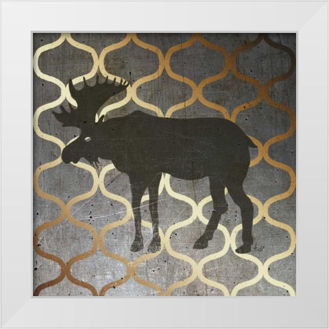 Metallic Nature IV White Modern Wood Framed Art Print by Metz, Andi