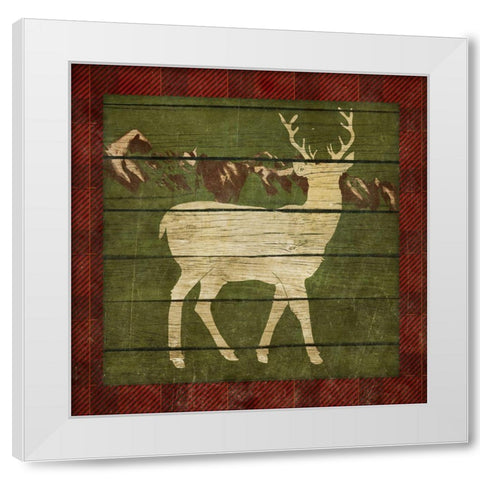 Rustic Nature on Plaid II White Modern Wood Framed Art Print by Metz, Andi