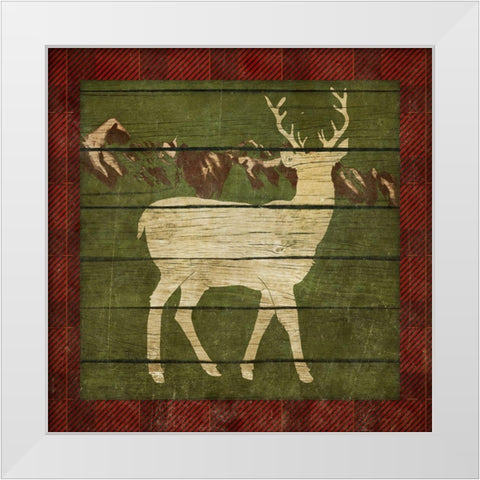 Rustic Nature on Plaid II White Modern Wood Framed Art Print by Metz, Andi
