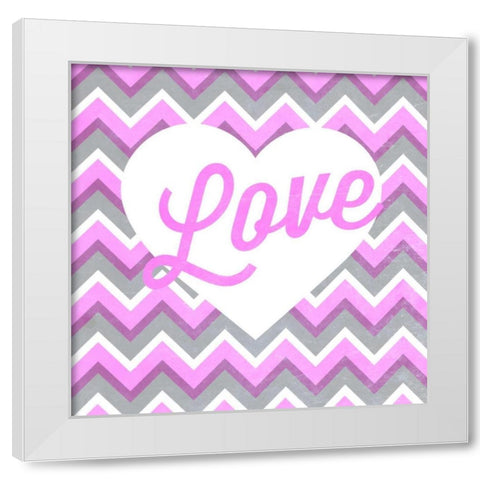 Heart Of II White Modern Wood Framed Art Print by SD Graphics Studio