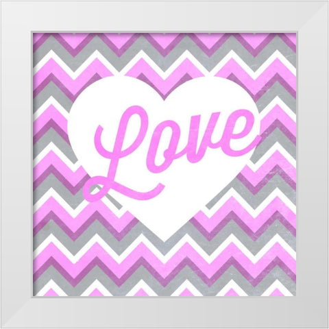 Heart Of II White Modern Wood Framed Art Print by SD Graphics Studio