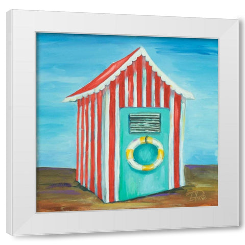 Summer Beach Cabana II White Modern Wood Framed Art Print by Pinto, Patricia