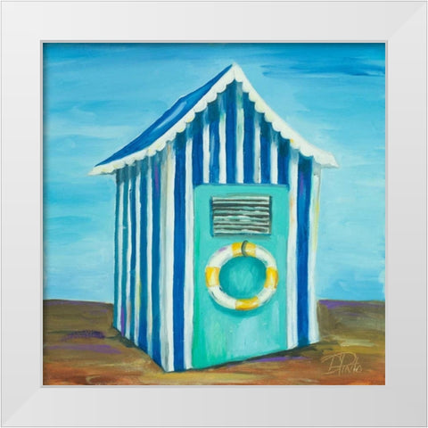 Beach Cabana II White Modern Wood Framed Art Print by Pinto, Patricia