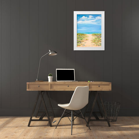 Path to Relaxation White Modern Wood Framed Art Print by DeRice, Julie