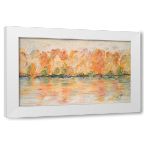 Reflections of Nature White Modern Wood Framed Art Print by DeRice, Julie