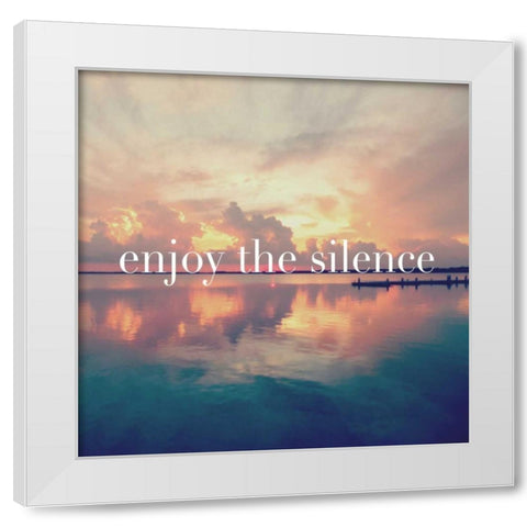Enjoy the Silence White Modern Wood Framed Art Print by Nawrocke, Bruce